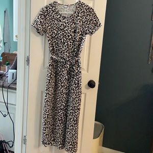Animal Print Maci Dress with Belt